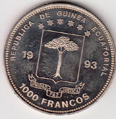 Beschrijving: 1.000 Francs TYRANNOSAURUS REX  Coloured